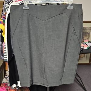Gray Knee-Length Pencil Skirt for Work